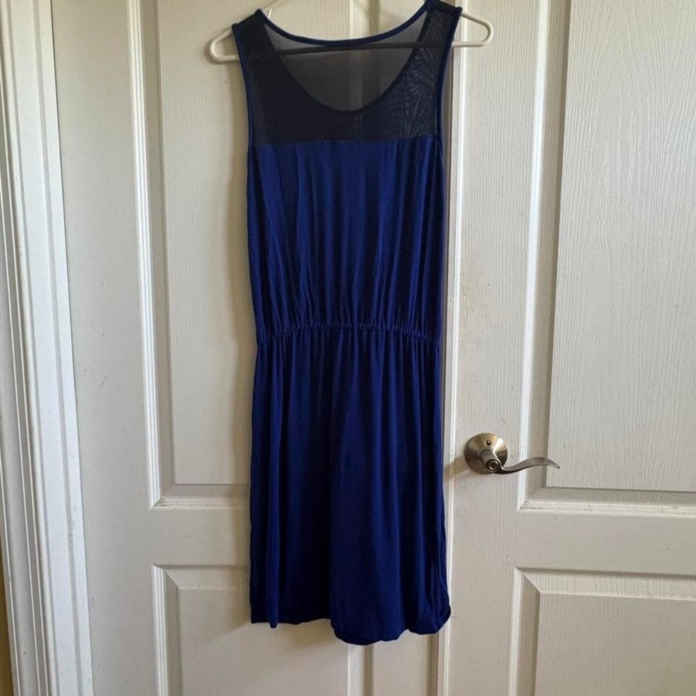 Casual Blue The Limited Midi Dress with Mesh Back and‎ Cinch Waist - Picture 2 of 8